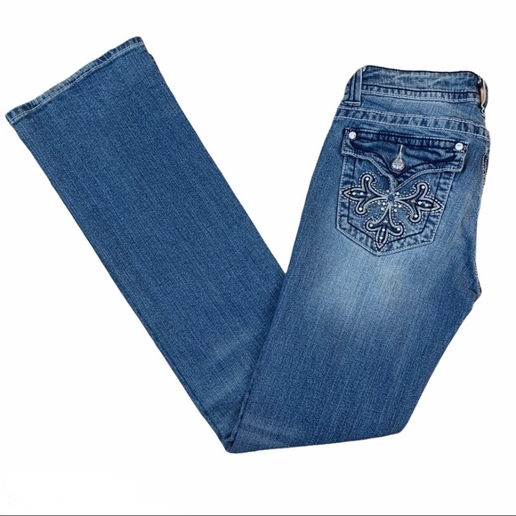 Miss Me JP5335B Boot cut light blue jeans size 30 - Picture 1 of 15